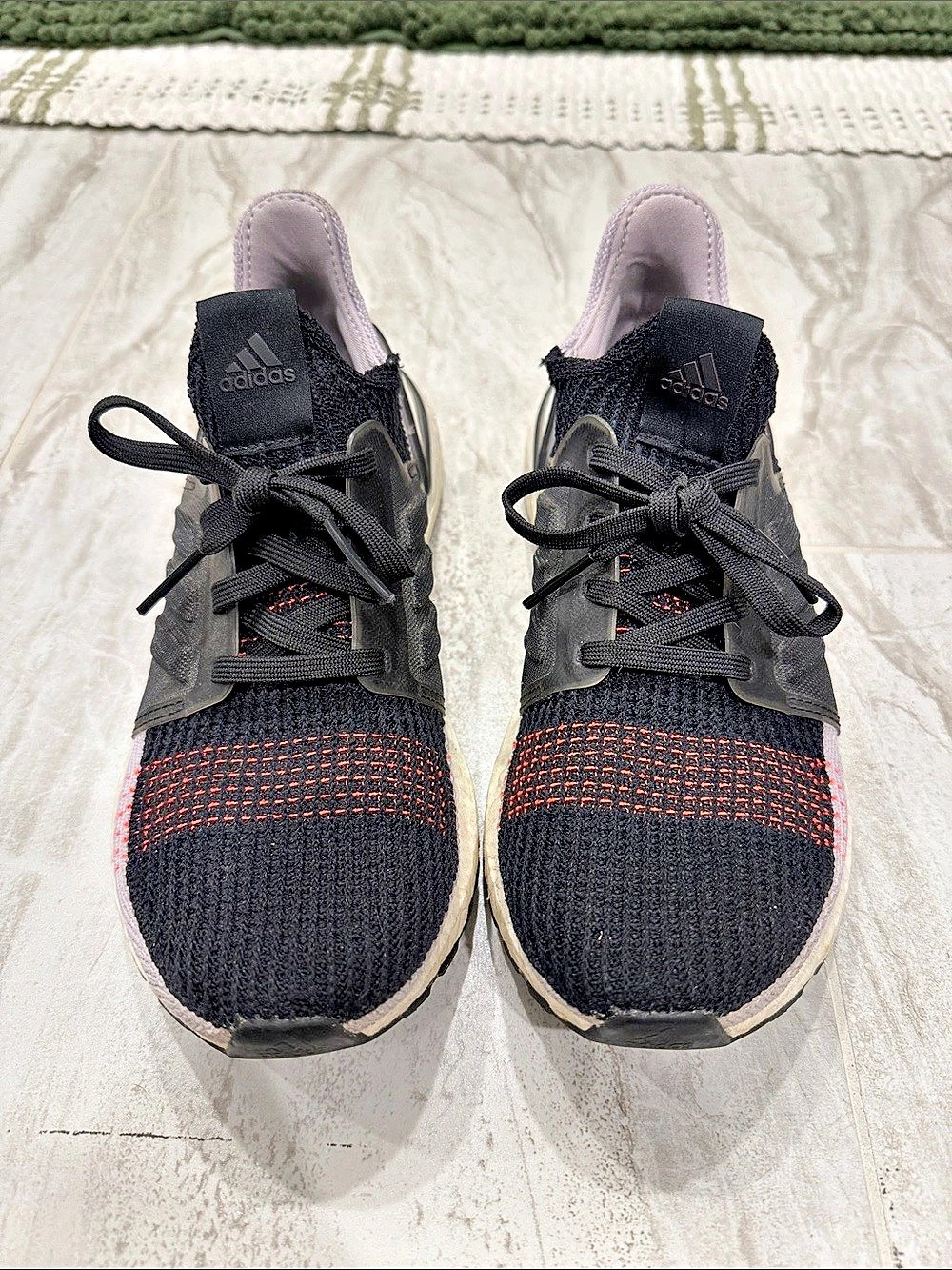 Women’s adidas Ultraboost 21 Black & Purple. Size US women’s 7
